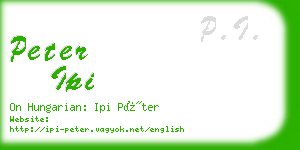 peter ipi business card